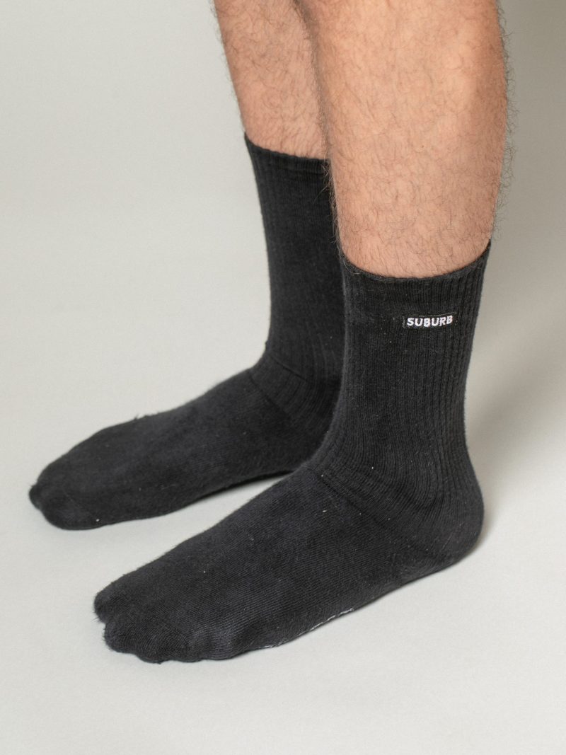 SOCKS EMBROIDERY PRETO