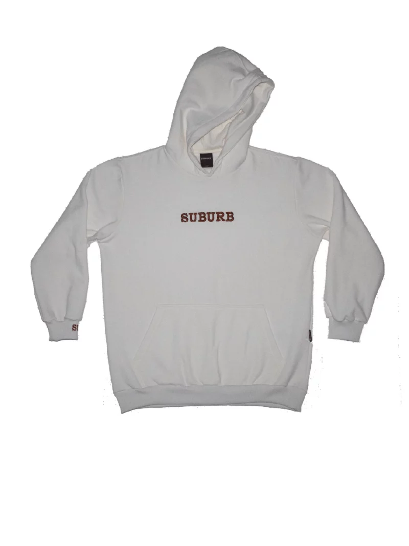 EMBROIDERY HOODIE OFF WHITE