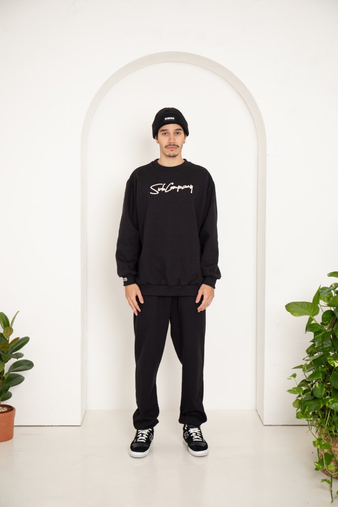 SWEATSHIRT CREWNECK SIGNATURE PRETO